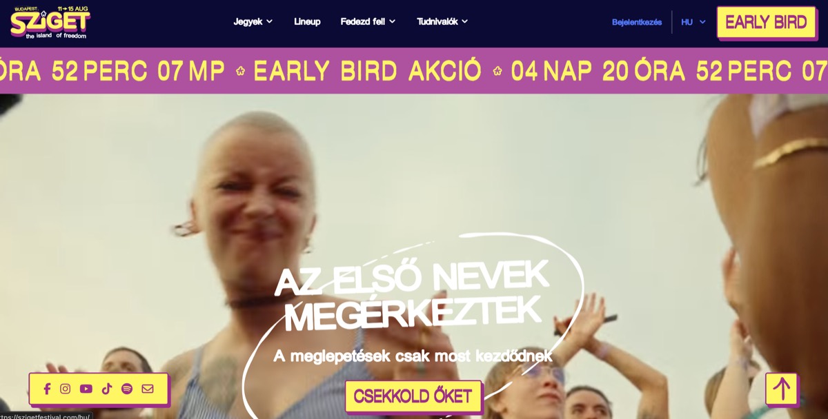 Sziget Festival – screenshot